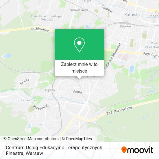 Mapa Centrum Uslug Edukacyjno Terapeutycznych Finestra