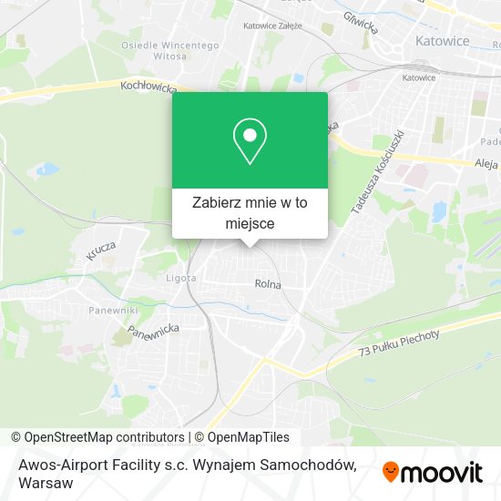 Mapa Awos-Airport Facility s.c. Wynajem Samochodów