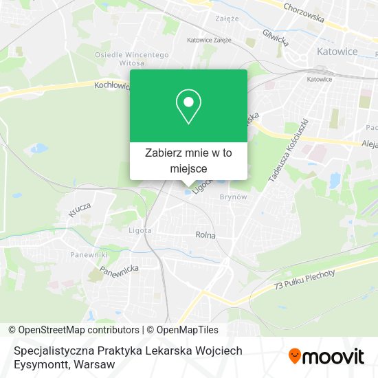 Mapa Specjalistyczna Praktyka Lekarska Wojciech Eysymontt