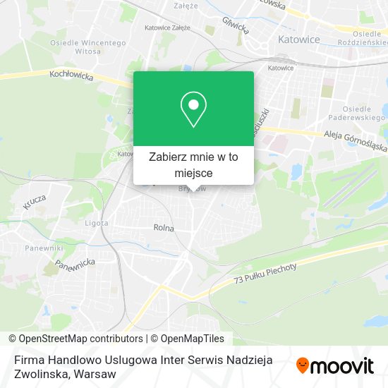 Mapa Firma Handlowo Uslugowa Inter Serwis Nadzieja Zwolinska