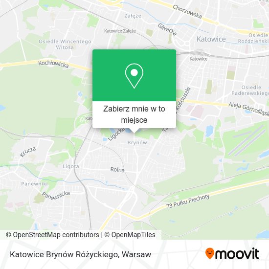 Mapa Katowice Brynów Różyckiego