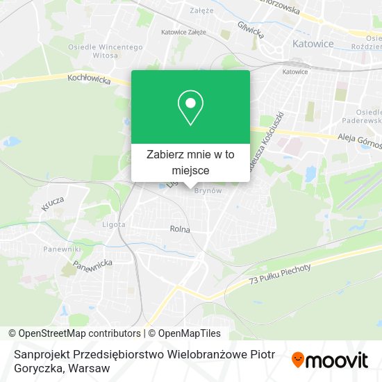 Mapa Sanprojekt Przedsiębiorstwo Wielobranżowe Piotr Goryczka