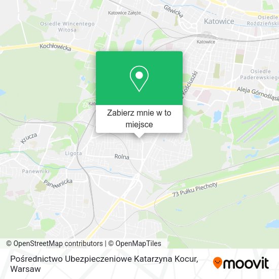 Mapa Pośrednictwo Ubezpieczeniowe Katarzyna Kocur