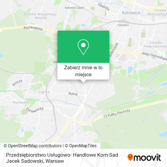 Mapa Przedsiębiorstwo Usługowo- Handlowe Kom-Sad Jacek Sadowski