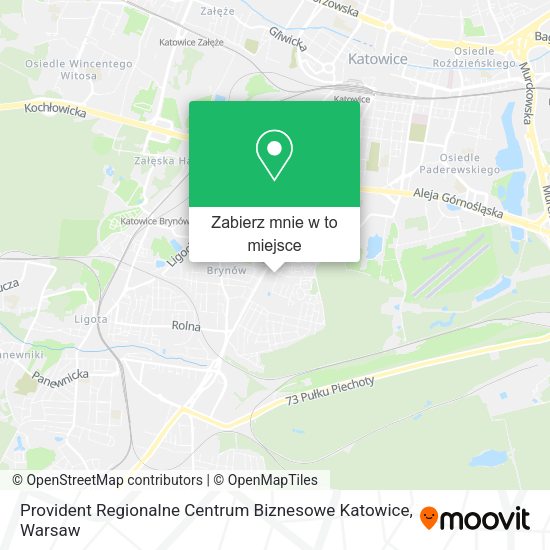 Mapa Provident Regionalne Centrum Biznesowe Katowice