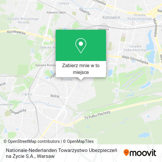 Mapa Nationale-Nederlanden Towarzystwo Ubezpieczeń na Życie S.A.