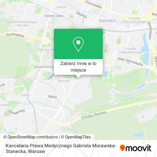 Mapa Kancelaria Prawa Medycznego Gabriela Morawska-Stanecka