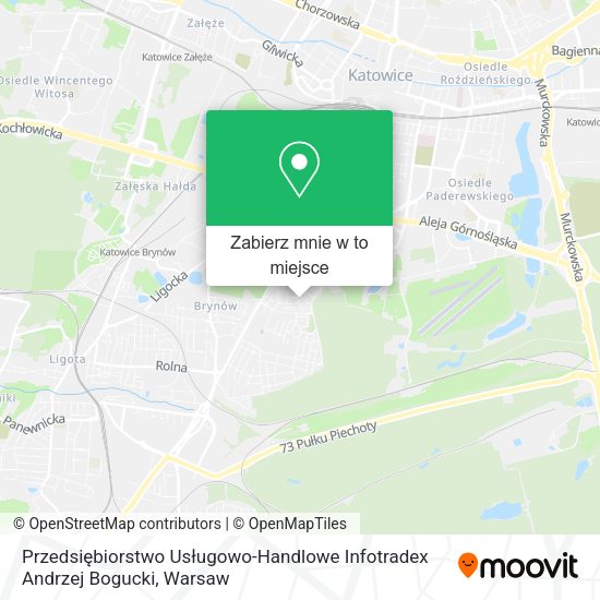 Mapa Przedsiębiorstwo Usługowo-Handlowe Infotradex Andrzej Bogucki