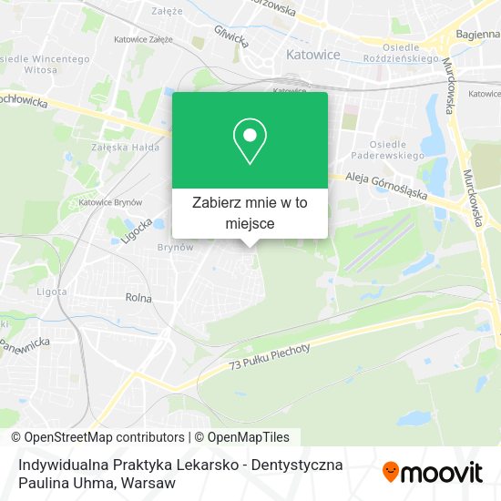 Mapa Indywidualna Praktyka Lekarsko - Dentystyczna Paulina Uhma