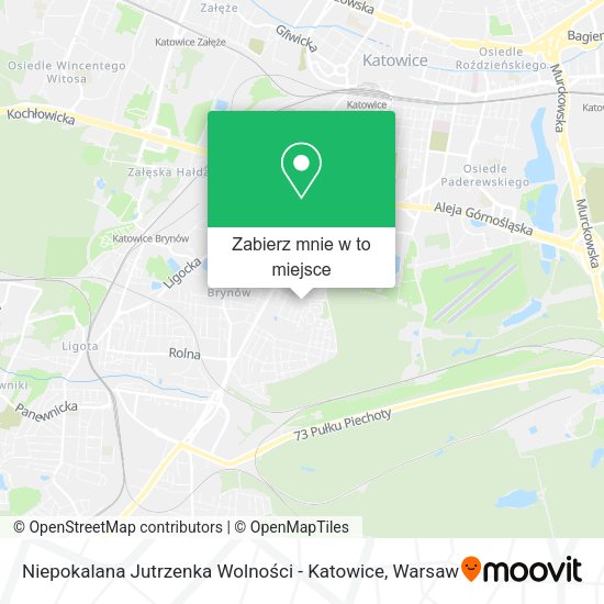 Mapa Niepokalana Jutrzenka Wolności - Katowice