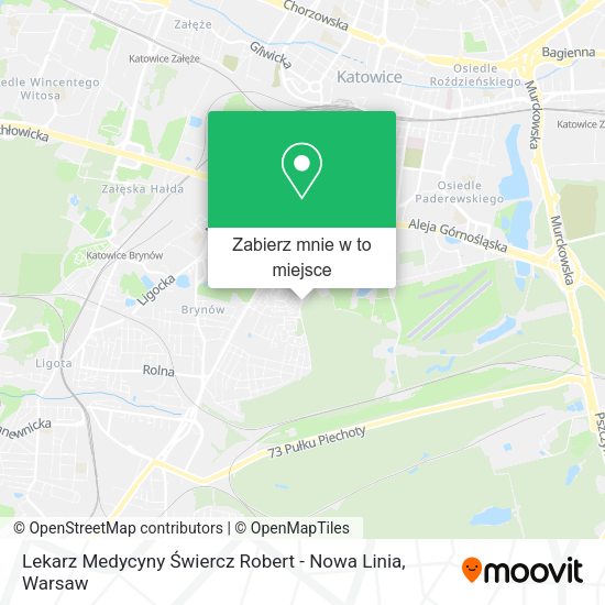 Mapa Lekarz Medycyny Świercz Robert - Nowa Linia