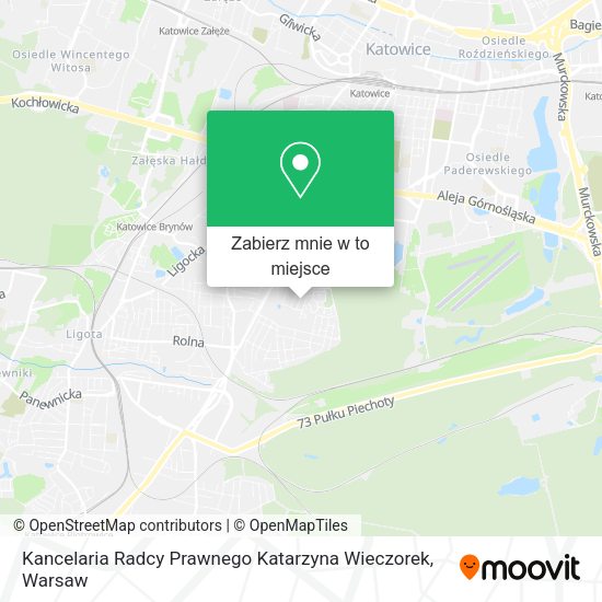 Mapa Kancelaria Radcy Prawnego Katarzyna Wieczorek