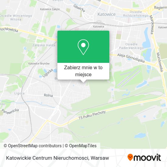 Mapa Katowickie Centrum Nieruchomosci