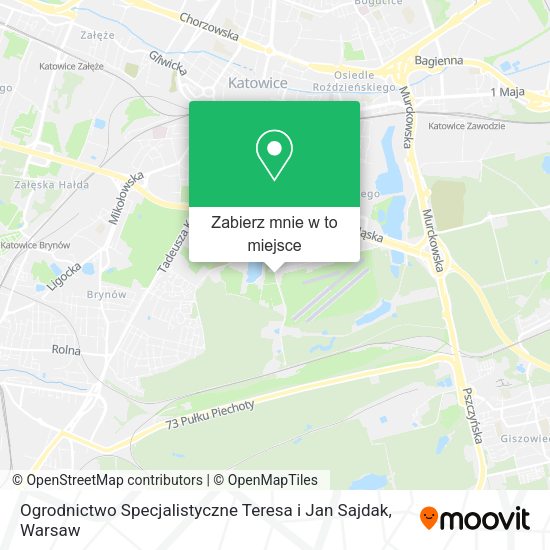 Mapa Ogrodnictwo Specjalistyczne Teresa i Jan Sajdak