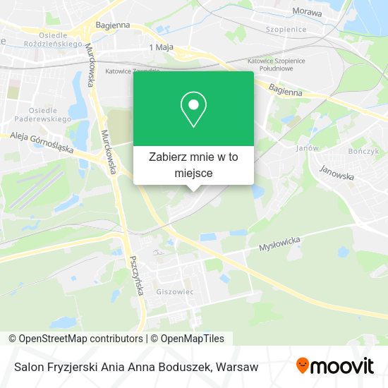 Mapa Salon Fryzjerski Ania Anna Boduszek