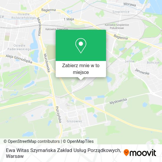 Mapa Ewa Witas Szymańska Zakład Usług Porządkowych