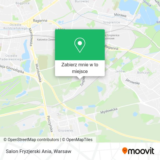 Mapa Salon Fryzjerski Ania