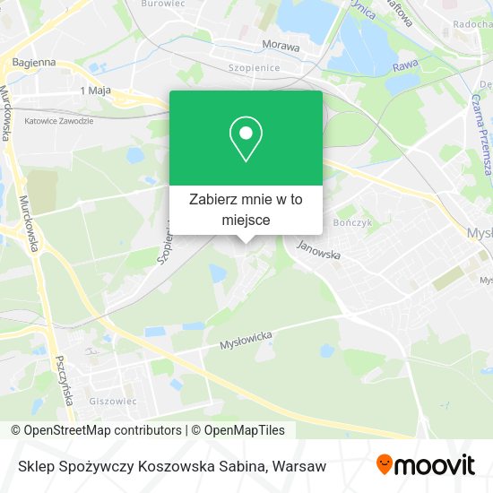 Mapa Sklep Spożywczy Koszowska Sabina