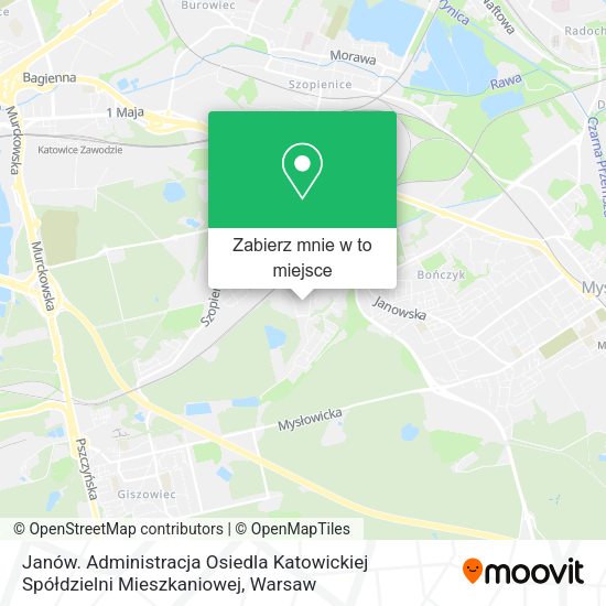 Mapa Janów. Administracja Osiedla Katowickiej Spółdzielni Mieszkaniowej