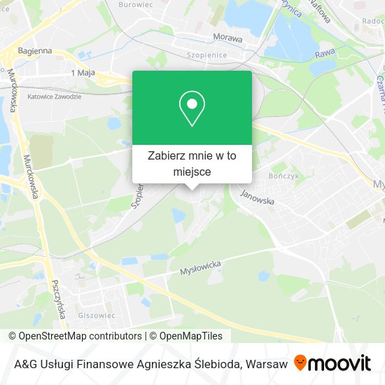 Mapa A&G Usługi Finansowe Agnieszka Ślebioda