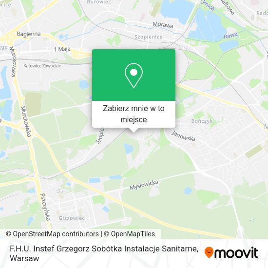 Mapa F.H.U. Instef Grzegorz Sobótka Instalacje Sanitarne