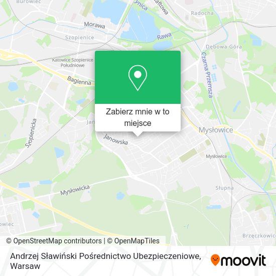 Mapa Andrzej Sławiński Pośrednictwo Ubezpieczeniowe