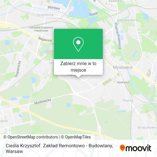 Mapa Cieśla Krzysztof. Zakład Remontowo - Budowlany