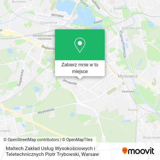 Mapa Maltech Zakład Usług Wysokościowych i Teletechnicznych Piotr Trybowski