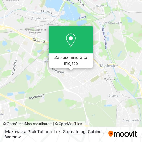 Mapa Makowska-Ptak Tatiana, Lek. Stomatolog. Gabinet