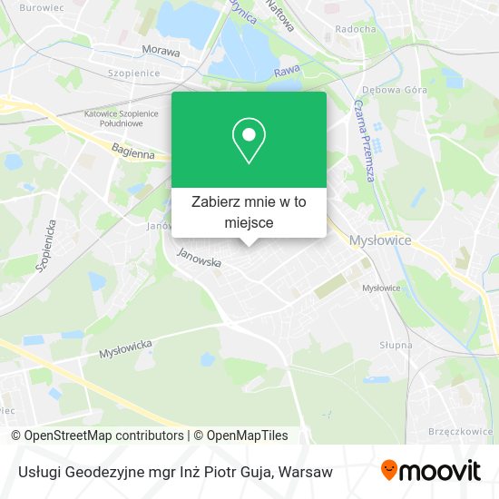 Mapa Usługi Geodezyjne mgr Inż Piotr Guja