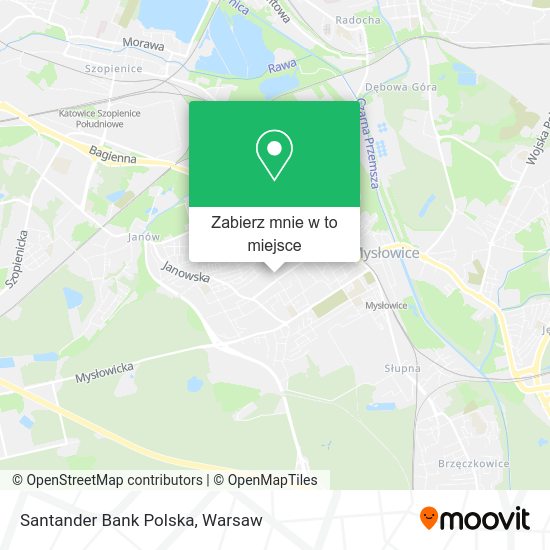 Mapa Santander Bank Polska