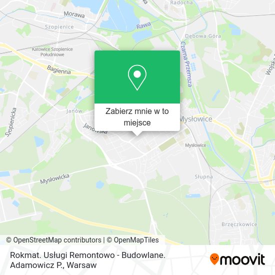 Mapa Rokmat. Usługi Remontowo - Budowlane. Adamowicz P.