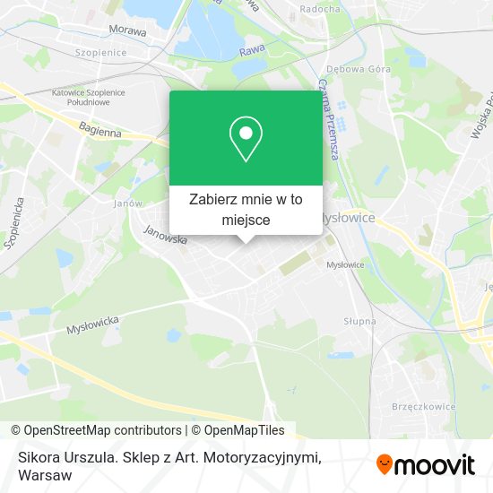 Mapa Sikora Urszula. Sklep z Art. Motoryzacyjnymi