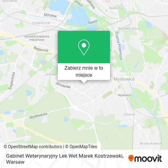 Mapa Gabinet Weterynaryjny Lek Wet Marek Kostrzewski