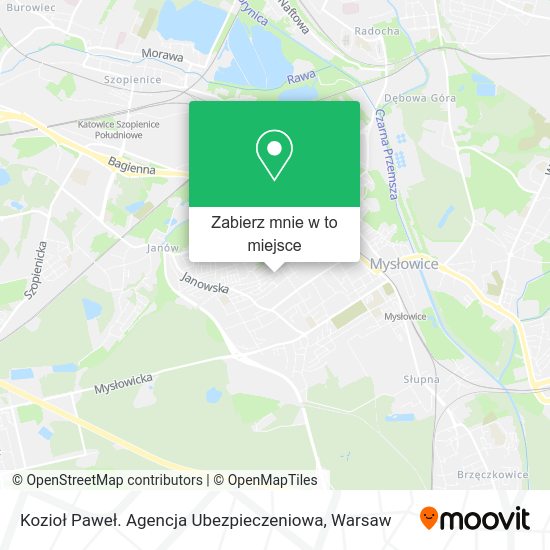 Mapa Kozioł Paweł. Agencja Ubezpieczeniowa