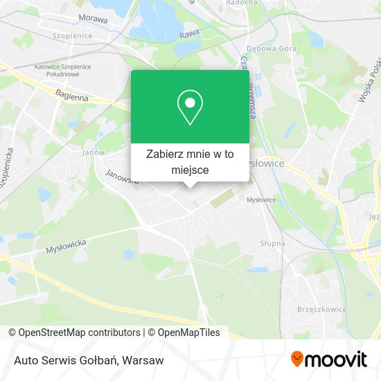 Mapa Auto Serwis Gołbań