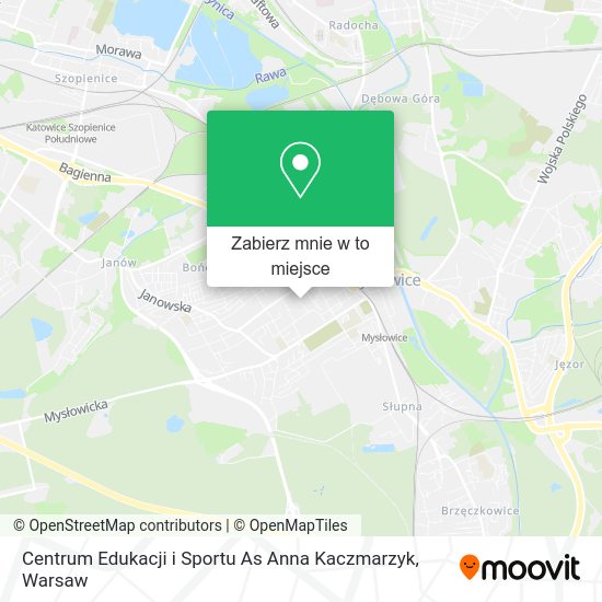 Mapa Centrum Edukacji i Sportu As Anna Kaczmarzyk