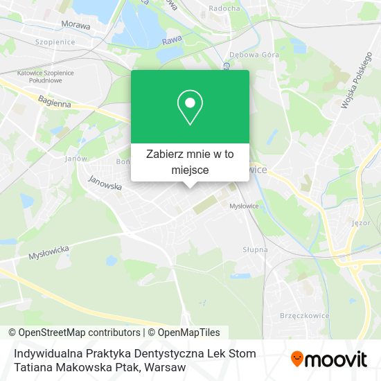 Mapa Indywidualna Praktyka Dentystyczna Lek Stom Tatiana Makowska Ptak