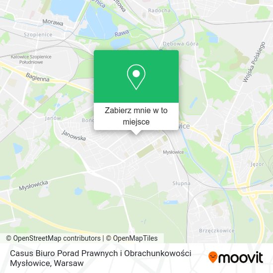 Mapa Casus Biuro Porad Prawnych i Obrachunkowości Mysłowice