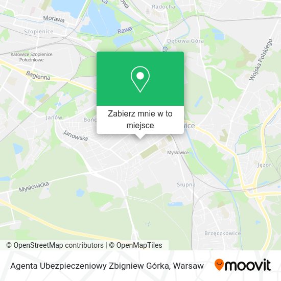 Mapa Agenta Ubezpieczeniowy Zbigniew Górka