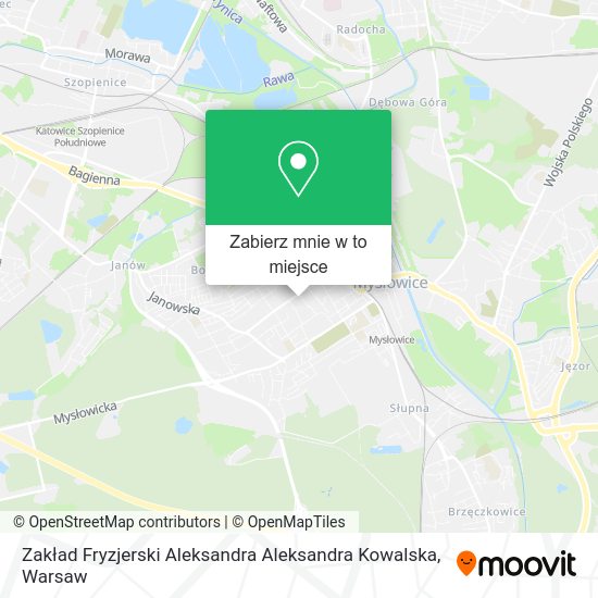 Mapa Zakład Fryzjerski Aleksandra Aleksandra Kowalska