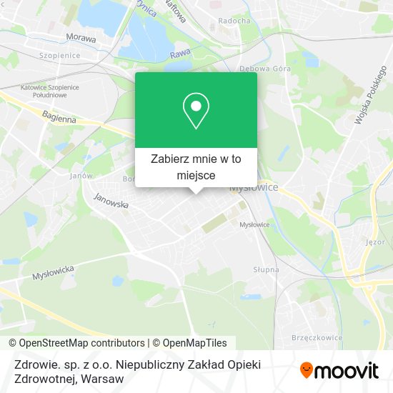 Mapa Zdrowie. sp. z o.o. Niepubliczny Zakład Opieki Zdrowotnej