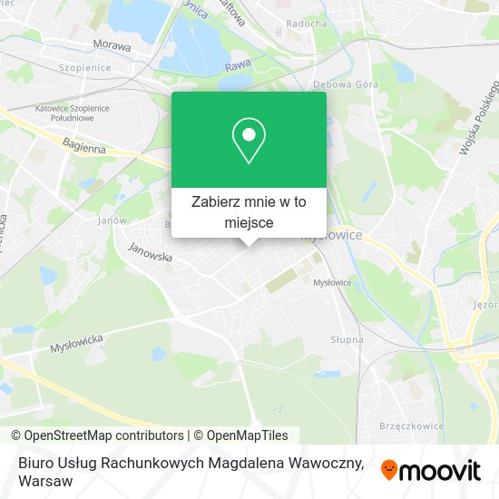 Mapa Biuro Usług Rachunkowych Magdalena Wawoczny