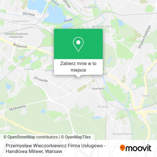 Mapa Przemysław Wieczorkiewicz Firma Usługowo - Handlowa Milwer