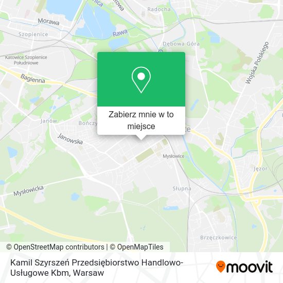 Mapa Kamil Szyrszeń Przedsiębiorstwo Handlowo-Usługowe Kbm