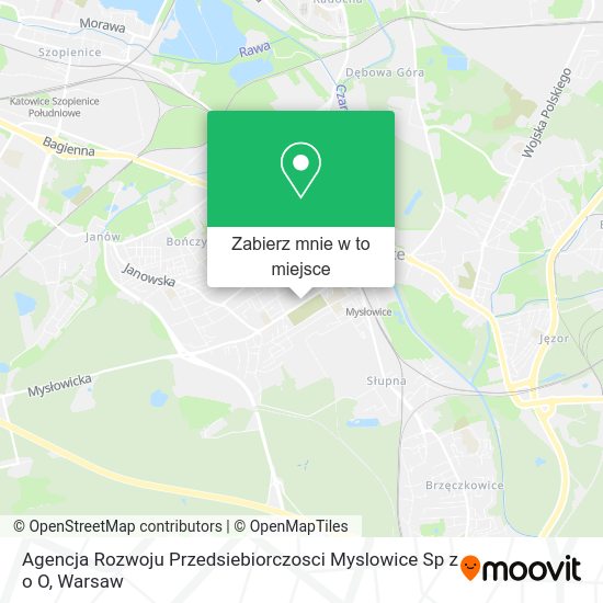 Mapa Agencja Rozwoju Przedsiebiorczosci Myslowice Sp z o O