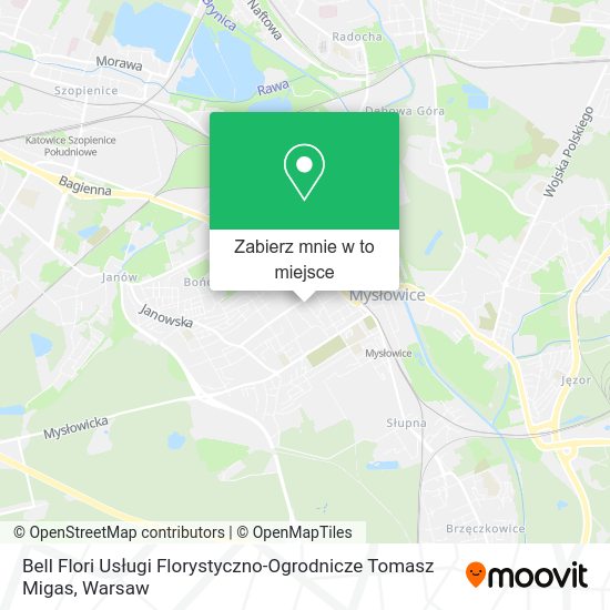 Mapa Bell Flori Usługi Florystyczno-Ogrodnicze Tomasz Migas