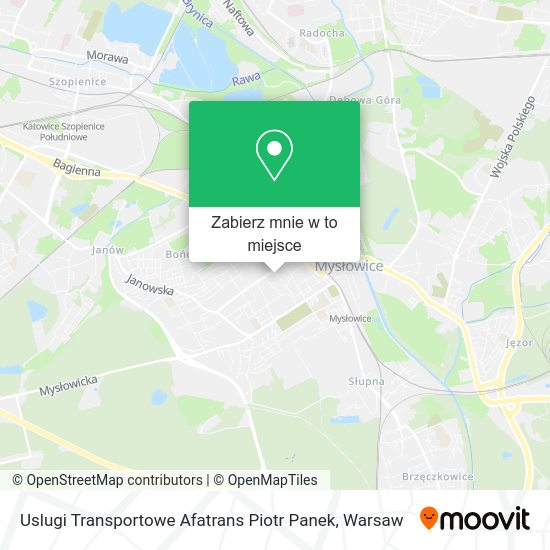 Mapa Uslugi Transportowe Afatrans Piotr Panek