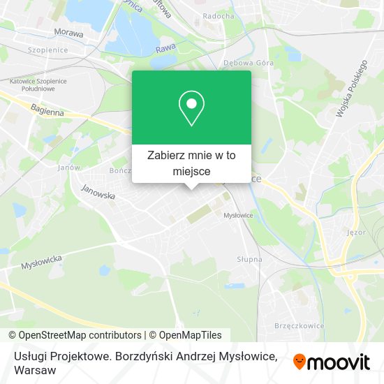 Mapa Usługi Projektowe. Borzdyński Andrzej Mysłowice