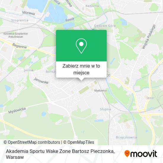 Mapa Akademia Sportu Wake Zone Bartosz Pieczonka